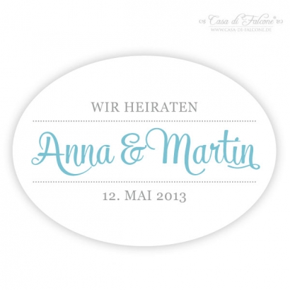 Klassik III - Hochzeitsaufkleber