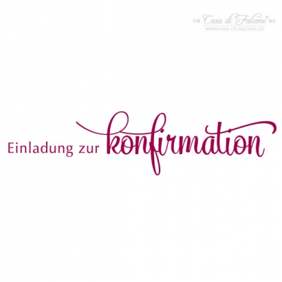 Stempel Einladung zur Konfirmation Klassik III