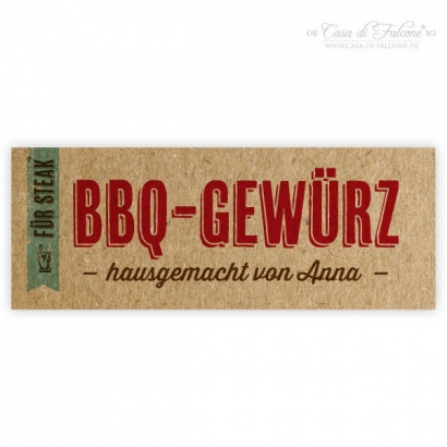 Aufkleber BBQ Gewrzmischung