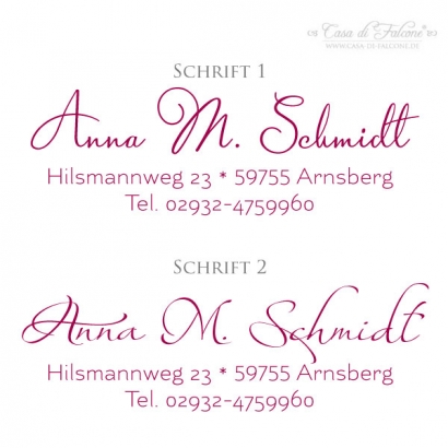 Adressstempel Kalligraphie I