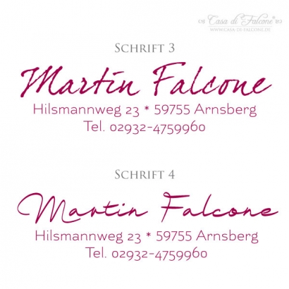 Adressstempel Kalligraphie I
