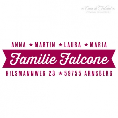 Adressstempel Fhnchen