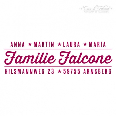 Familienstempel Retro I