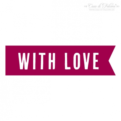 Motivstempel Fhnchen WITH LOVE