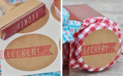 Motivstempel Fhnchen LECKER!