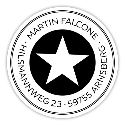 Schulaufkleber I Namensaufkleber fr die Schule Stern
