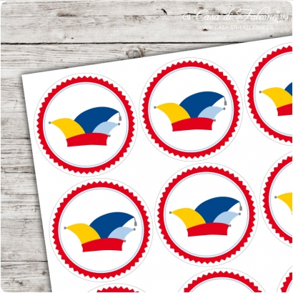 Motivaufkleber Narrenhut