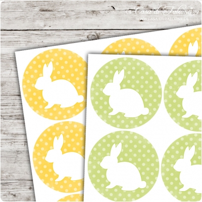 Motivaufkleber Hase Dots