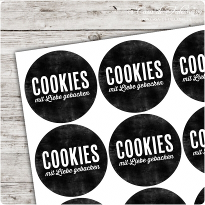 Motivaufkleber chalkboard Cookies