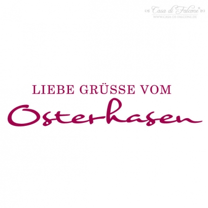 Textstempel Gre vom Osterhasen