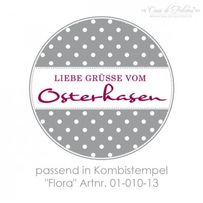 Textstempel Gre vom Osterhasen