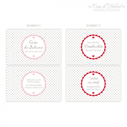 Visitenkarten Handgemacht Dots