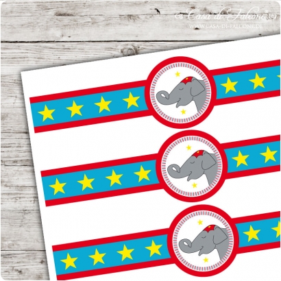 Flaschenaufkleber Zirkus