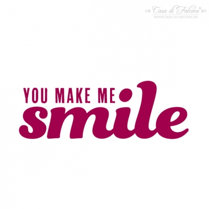 Textstempel you make me smile