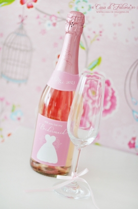 Flaschenaufkleber Bridesmaid