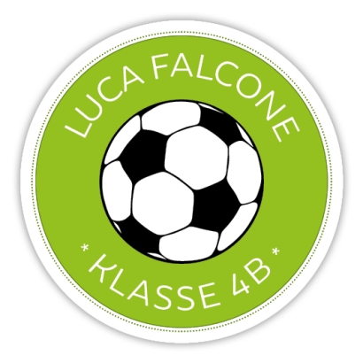 Aufkleber Fuball personalisiert