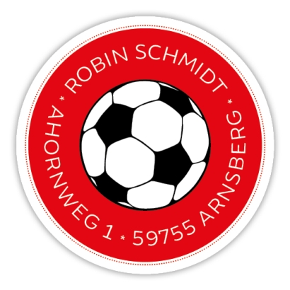 Aufkleber Fuball personalisiert