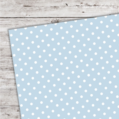 A5 Karton Polka Dots babyblau
