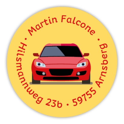 Schulaufkleber I Namensaufkleber fr die Schule Auto