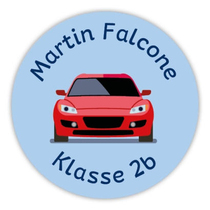Schulaufkleber I Namensaufkleber fr die Schule Auto
