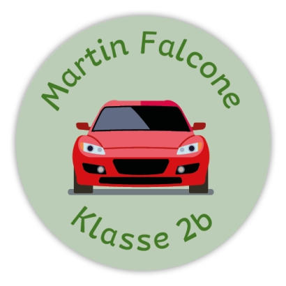 Schulaufkleber I Namensaufkleber fr die Schule Auto