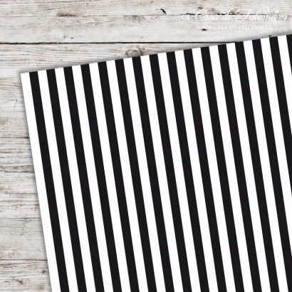 A5 Karton Stripes schwarz