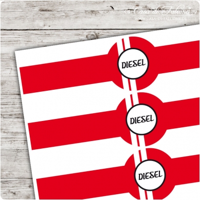 Flaschenaufkleber Autorennen