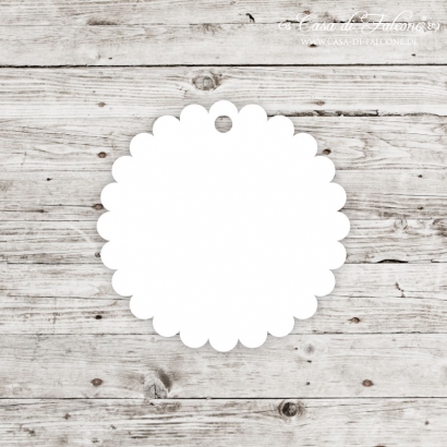 Papieranhnger rund 40 mm weiss