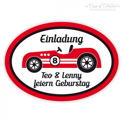 Aufkleber Autorennen