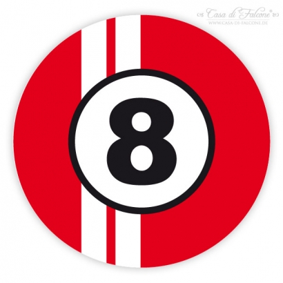 Aufkleber Autorennen Zahl