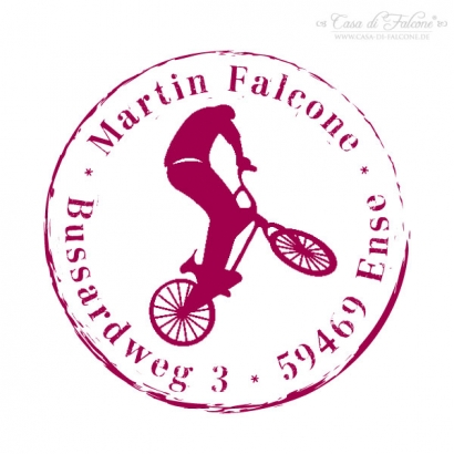 Teenager Adressstempel BMX-Fahrer
