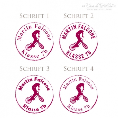 Namensstempel BMX-Fahrer