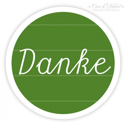 Aufkleber Danke zur Einschulung