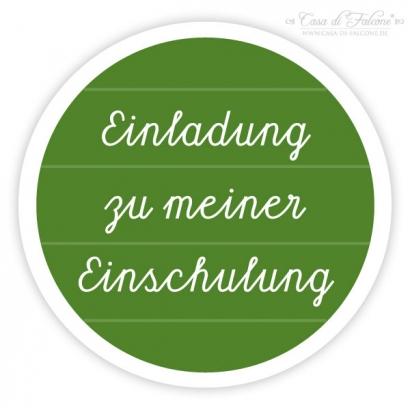 Aufkleber Einladung zur Einschulung