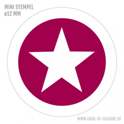 Mini Motivstempel Stern neg.