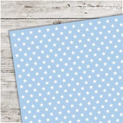 A5 Karton Stars babyblau