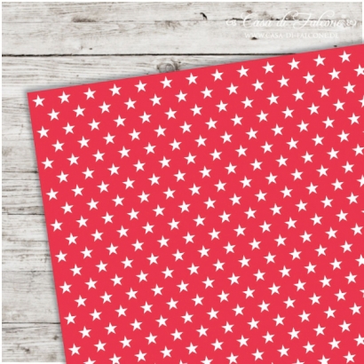 A5 Karton Stars rot