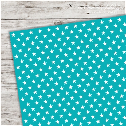 A5 Karton Stars trkis