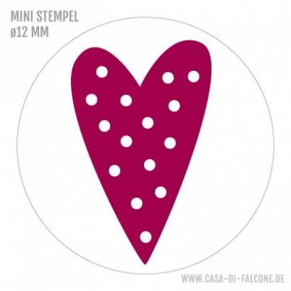 Mini Motivstempel getupftes Herz