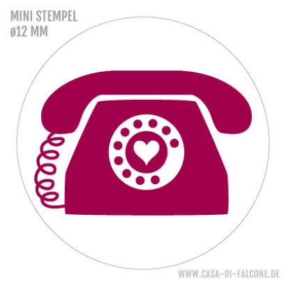Mini Motivstempel Telefon