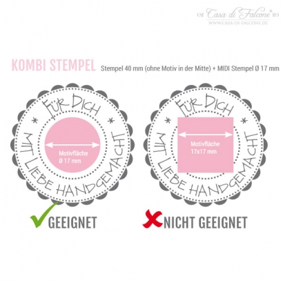 MIDI Stempel eckig 17 mm