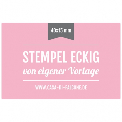 Stempel eckig 40x15 mm