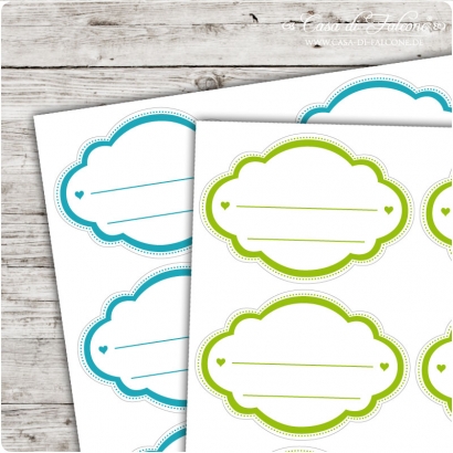 Motivaufkleber Rahmen Herzchen II