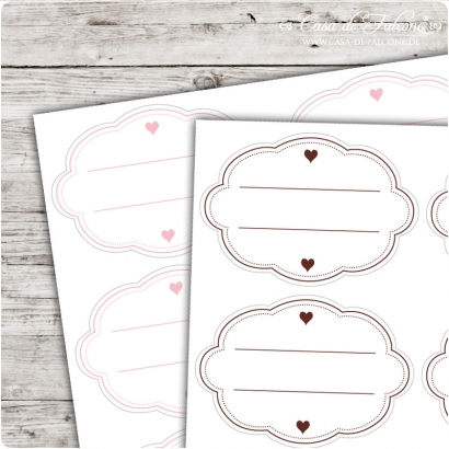 Motivaufkleber Rahmen Herzchen I