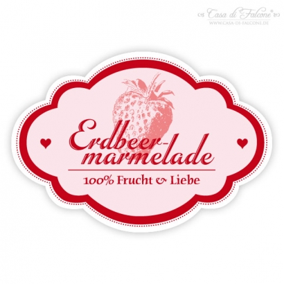 Aufkleber Nostalgie Erdbeere