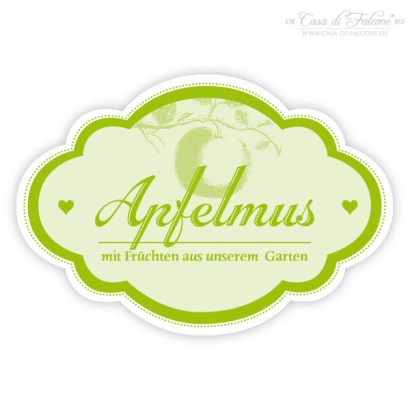 Aufkleber Nostalgie Apfel