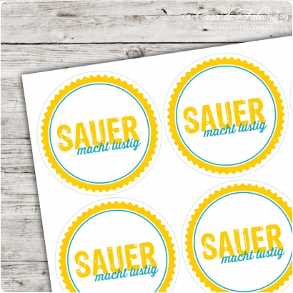 Motivaufkleber Sauer macht lustig