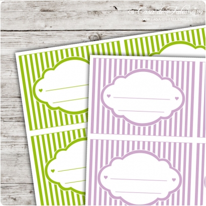 Motivaufkleber eckig - stripes