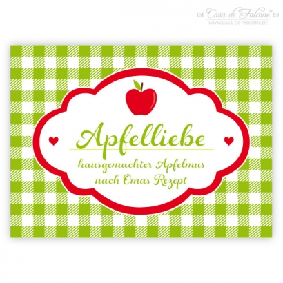 Aufkleber Karo - Apfel