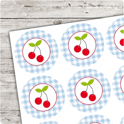 Motivaufkleber Kirsche